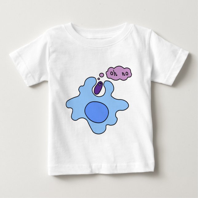 T-shirt Pour Bébé Phagocytose de bactéries (Devant)