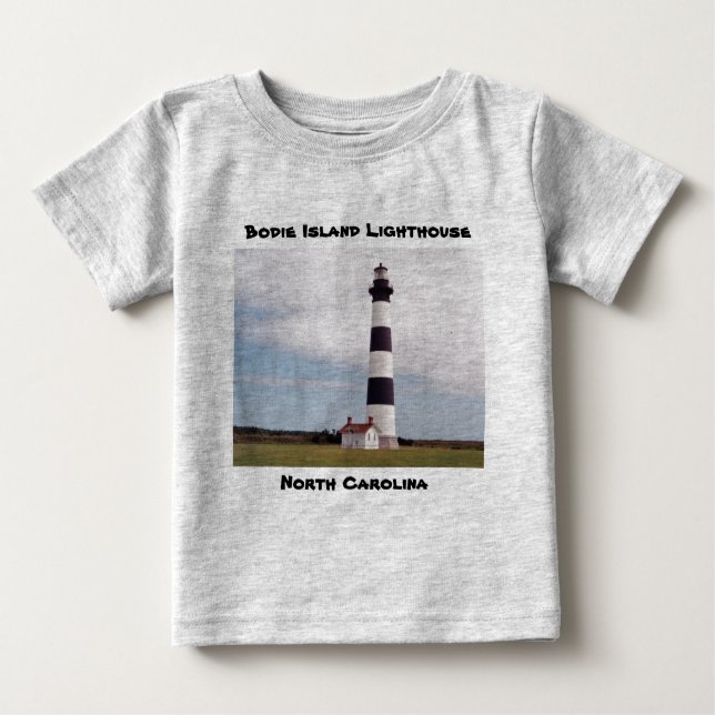 T-shirt Pour Bébé Phare de Bodie Island (Devant)