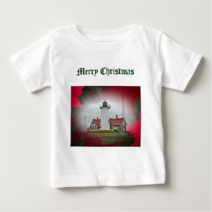 T-shirt Pour Bébé Phare de Christmas Nobska Point