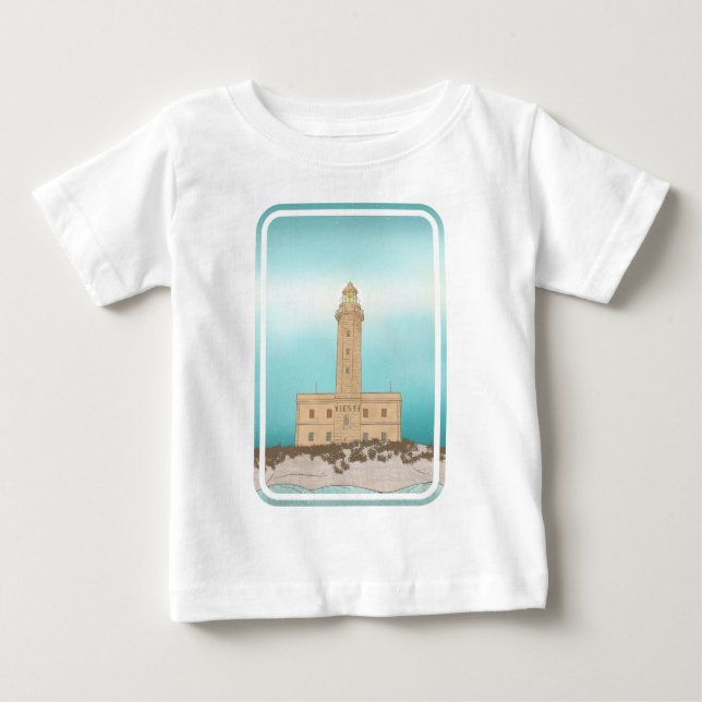 T-shirt Pour Bébé Phare de Vieste Italie (Devant)