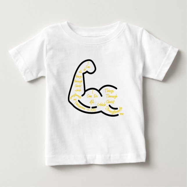 T-shirt Pour Bébé Philippiens 4:13 KJV Bible Verse (Devant)