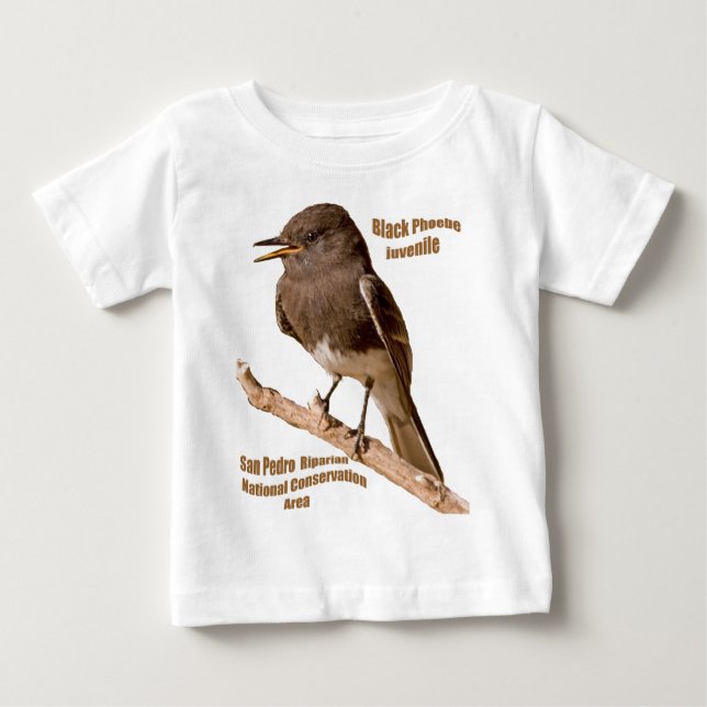 T-shirt Pour Bébé Phoebe noir (Devant)
