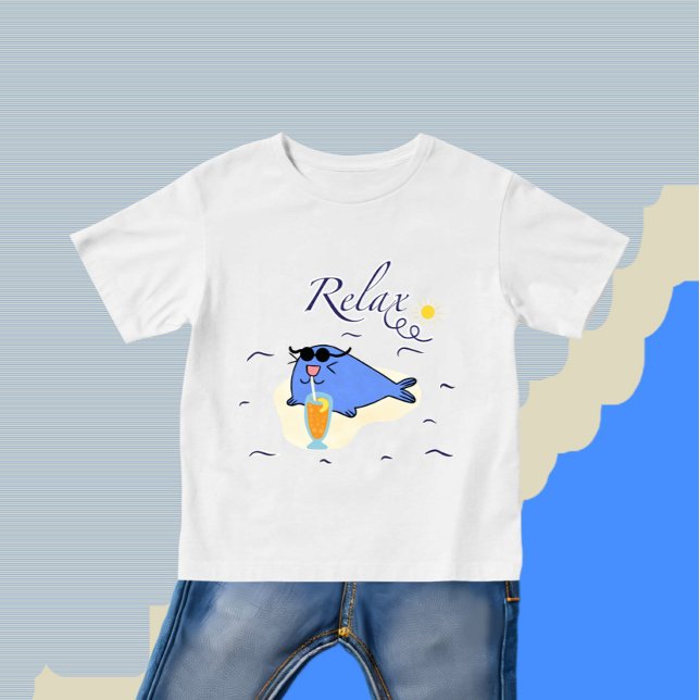 T-shirt Pour Bébé Phoque bleu (Créateur téléchargé)