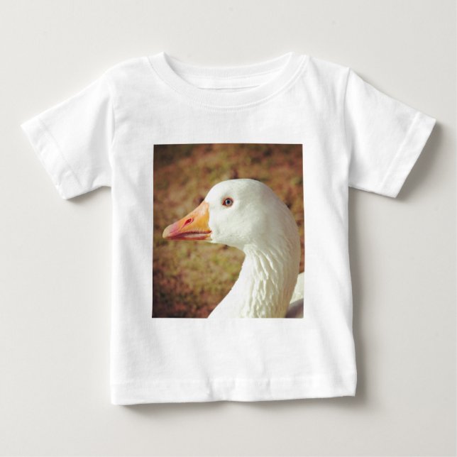 T-shirt Pour Bébé Photo carré - Oie (Gros plan) (Devant)