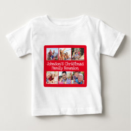 T-shirt Pour Bébé Photo Collage Famille de Noël Réunion Bébé