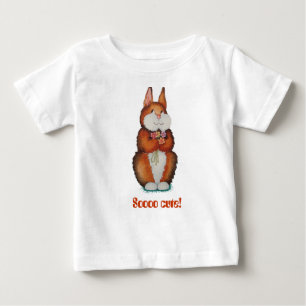 T-shirt Pour Bébé photo de lapin brun mignon et souriant