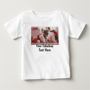 T-shirt Pour Bébé Photo et texte personnalisés
