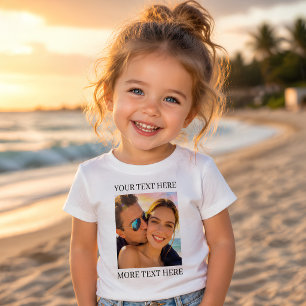 T-shirt Pour Bébé Photo et texte personnalisés
