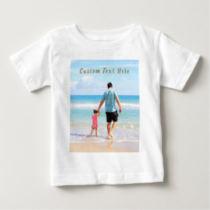 T-shirt Pour Bébé Photo personnalisée Texte Bébé T-shirt Vos photos 