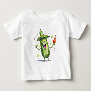 T-shirt Pour Bébé Pickle Cucumbers en Casquette d'anniversaire