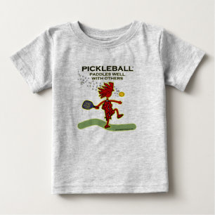 T-shirt Pour Bébé Pickleball barbote bien avec d'autres