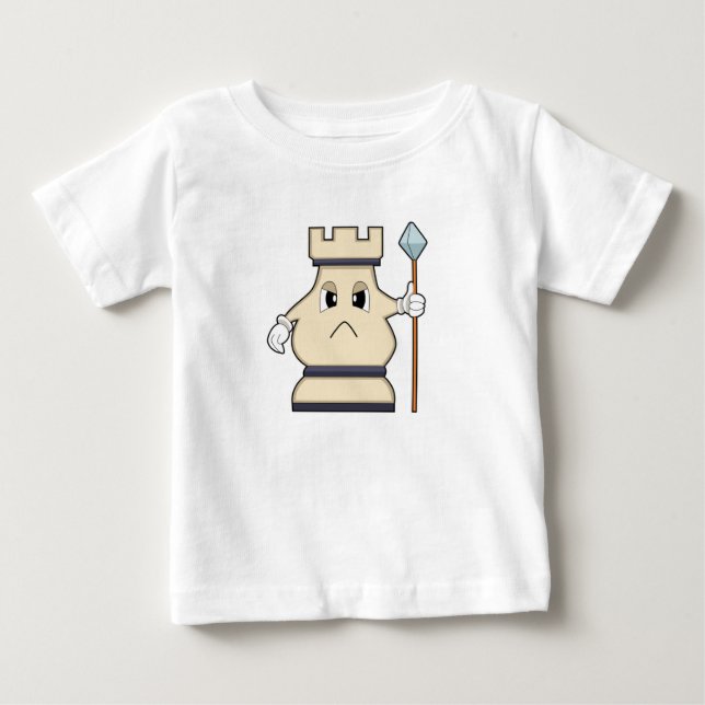 T-shirt Pour Bébé Pièce d'échecs Rook à Chess.PNG (Devant)