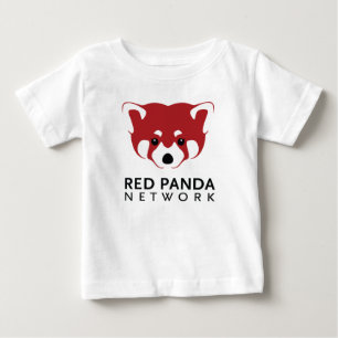 T-shirt Pour Bébé Pièce en t de logo de panda rouge