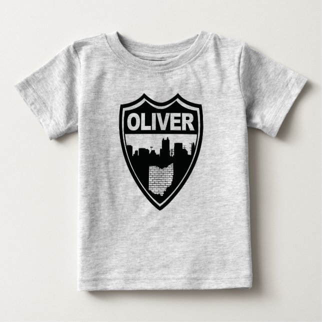 T-shirt Pour Bébé Pièce en t d'horizon d'Oliver (Devant)