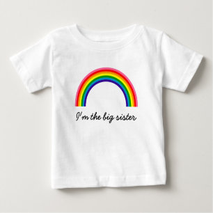 T-shirt Pour Bébé Pièce en t personnalisable d'arc-en-ciel de grande