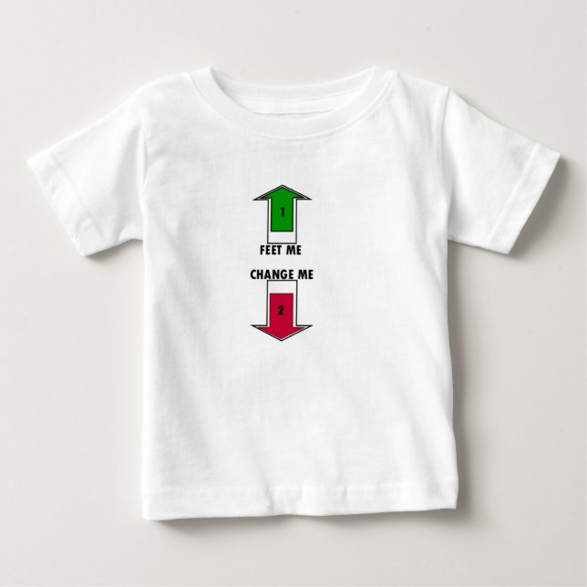 T-SHIRT POUR BÉBÉ PIEDS MOI.CHANGE MOI BÉBÉ CHEMISE (Devant)