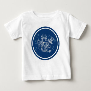 T-shirt Pour Bébé Pieuvre avec Ancre