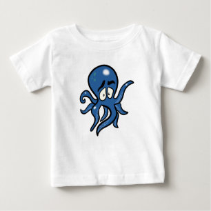 T-shirt Pour Bébé Pieuvre bleue