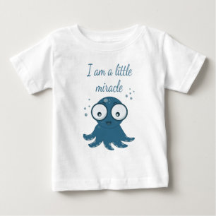 T-shirt Pour Bébé pieuvre dessiner je suis un petit miracle
