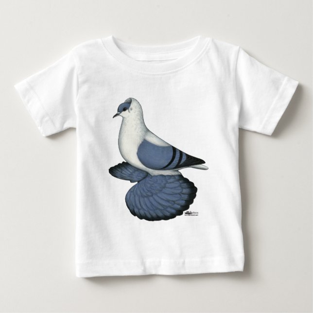 T-shirt Pour Bébé Pigeon hirondelle bleu (Devant)