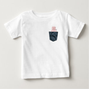 T-shirt Pour Bébé Piggy Pocket Peek-a-boo