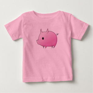 T-shirt Pour Bébé Piglet rose Pudgy Baby Tee