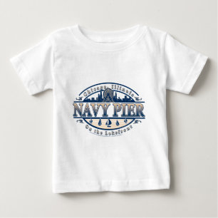 T-shirt Pour Bébé Pilier Chicago de marine