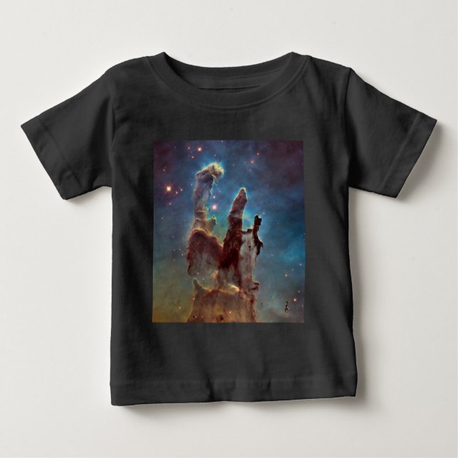 T-shirt Pour Bébé Piliers de création, Aigle Nebula Hubble Space (Devant)