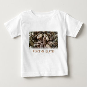 T-shirt Pour Bébé Pin De Vacances Classique Paix Cône Sur Terre