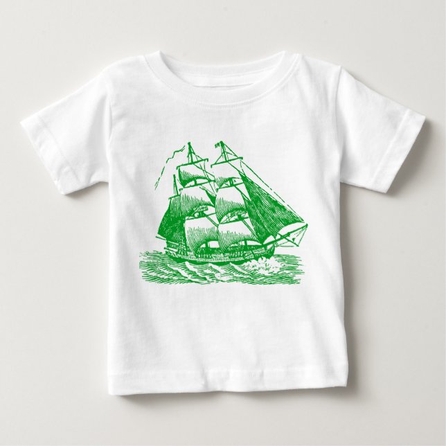 T-shirt Pour Bébé Pince - Vert herbe (Devant)