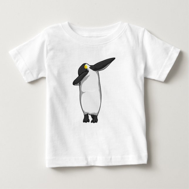 T-shirt Pour Bébé Pingouin à Hip hop Dance Dab (Devant)