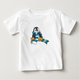 T-shirt Pour Bébé Pingouin avec Écharpe