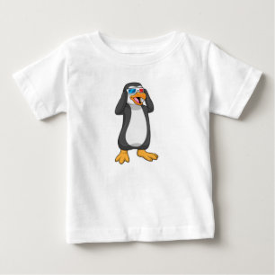 T-shirt Pour Bébé Pingouin avec lunettes