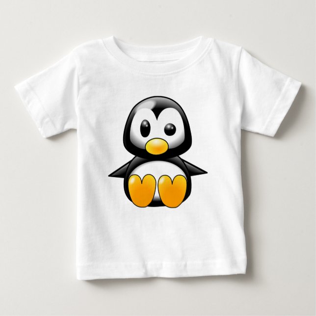 T-shirt Pour Bébé Pingouin bébé (Devant)