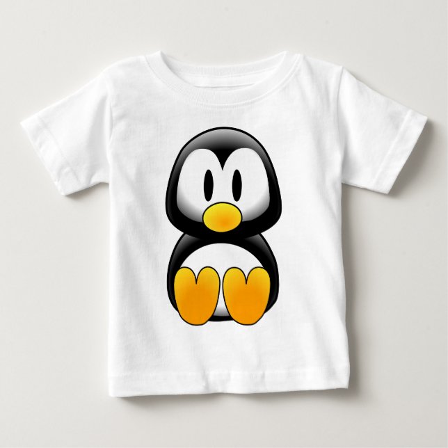 T-shirt Pour Bébé Pingouin bébé mignon (Devant)