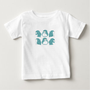 T-shirt Pour Bébé Pingouin bleu