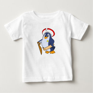 T-shirt Pour Bébé Pingouin comme pirate avec Casquette