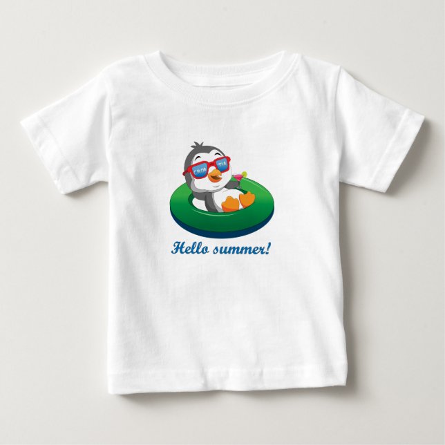 T-shirt Pour Bébé Pingouin en Croatie (Devant)