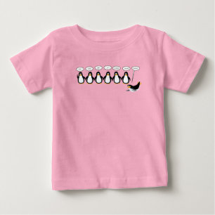 T-shirt Pour Bébé Pingouin humoristique chantant un Noël Carol Tee
