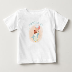 T-shirt Pour Bébé Pingouin mignon avec ballons