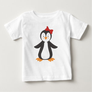 T-shirt Pour Bébé Pingouin mignon, Petit Pingouin, Pingouin Avec Bow