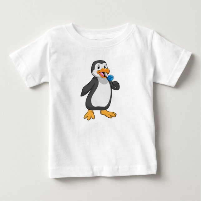 T-shirt Pour Bébé Pingouin with Lollipop (Devant)