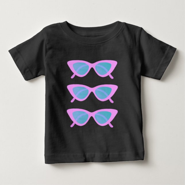 T-shirt Pour Bébé 'Pink Sunnies' Tee' (Devant)