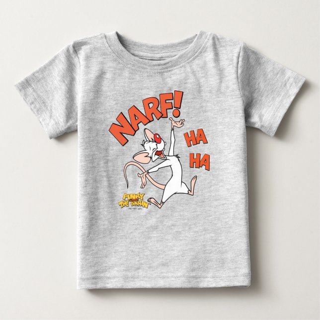 T-shirt Pour Bébé Pinky et le cerveau | Pinky "Narf !" (Devant)