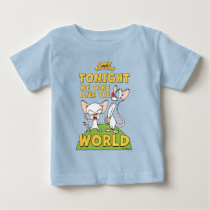 T-shirt Pour Bébé Pinky et le cerveau   Reprendre Le Monde