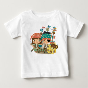 T-shirt Pour Bébé Pirates avec le trésor