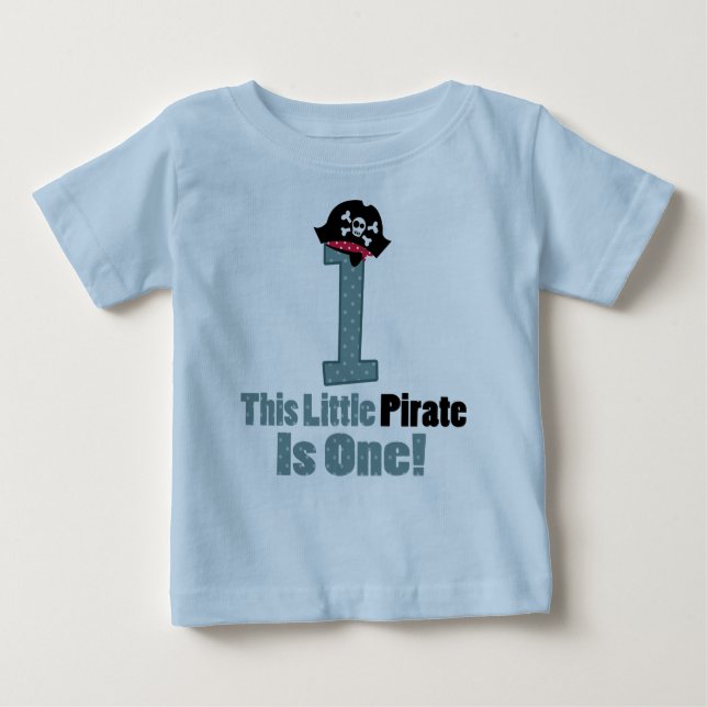 T-shirt Pour Bébé Piratez le ęr premier tee - shirt de bébé (Devant)