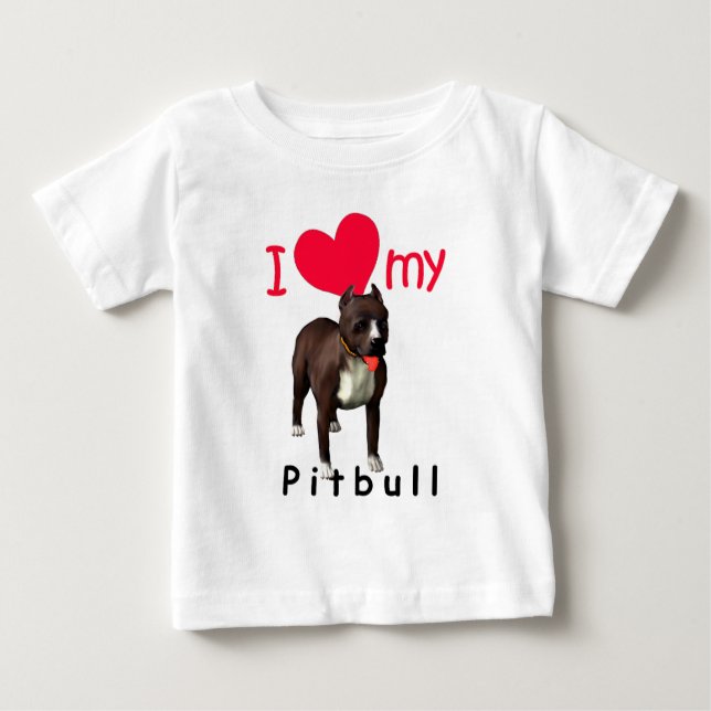 T-shirt Pour Bébé Pitbull (Devant)