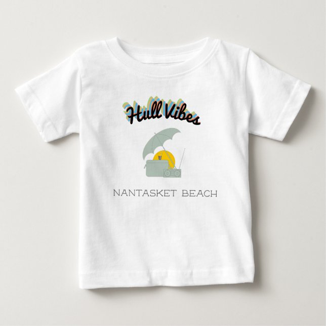 T-shirt Pour Bébé Plage #9 de Nantasket "de vibraphone de coque" (Devant)