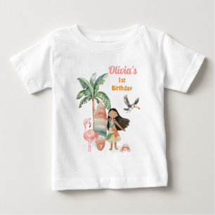 T-shirt Pour Bébé Plage tropicale Surf d'été Mer 1er anniversaire fi
